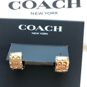 Coach earrings small Huggies
